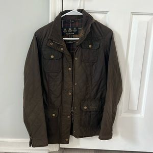 Women’s Waxed Quilted Barbour Jacket Brown